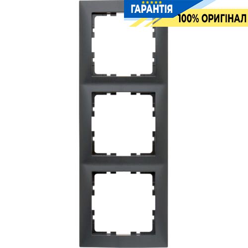 Рамка 3-а Berker коллекция «S.1», цвет «антрацит», 10139949