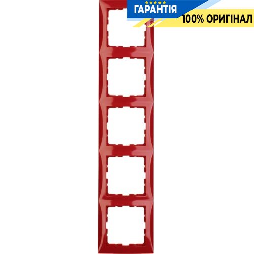 Рамка 5-а Berker «S.1», колір «червоний», 10158962