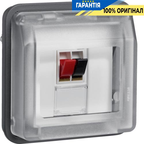 Вставка розетки для динаміка одинарна, сірий, Berker W.1 11963525