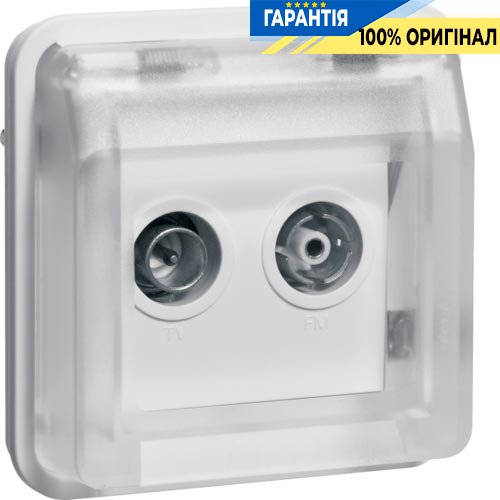 Вставка антенной розетки, 2 выхода, отдельная, IP55, полярно белый, W.1 Berker 12033542