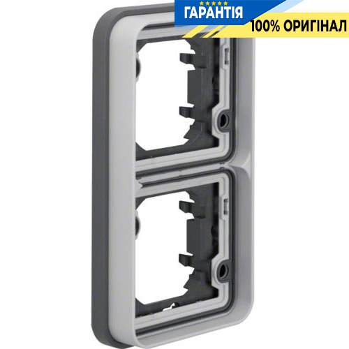 Рамка 2Х для в/у, вертикальна, сірий, Berker W.1 13293515