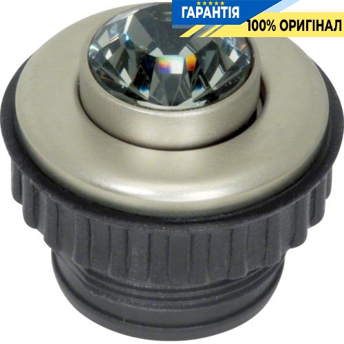 Натискна кнопка Black Diamond, колір - сталевий, 1.5А/24В, Berker TS Crystal 19660215