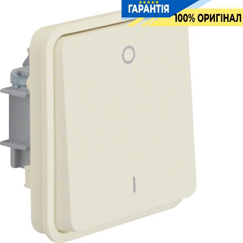 Вставка выключателя 2-полюсного 0-І, полярно белый, 10АX/250В W.1 Berker 30423512