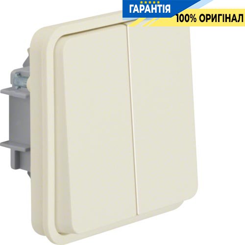 Вставка переключателя 2-клавишного, полярно белый, 10АX/250В W.1 Berker 30483512
