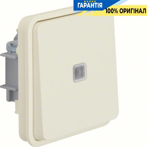 Вставка перемикача з підсвічуванням, полярно білий, 10АX/250В Berker W.1 30863522