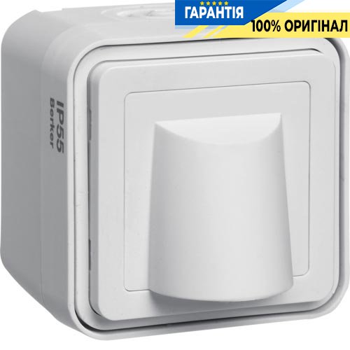 Кабельний відвід накладний, колір полярно білий Berker W.1 42563522