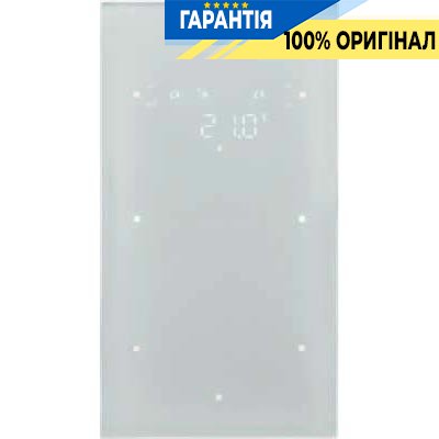 Скляний сенсор 2-канальний з регулюванням температури приміщення, пол. білий, зконфігурований Berker TS Sensor 75642139