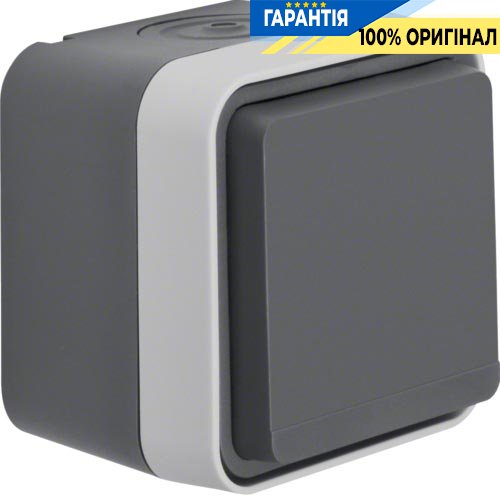Розетка с з/к с защитой от детей IP55, серый, 16А/250В W.1 Berker 47633505