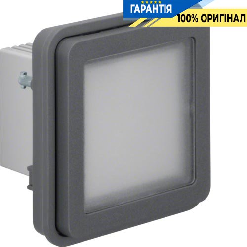 Вставка LED-сигнала белого цвета, серый, 10А/250В W.1 Berker 51733525