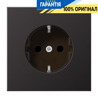 Розетка із заземленням і захистом Jung AL1520KID Dark
