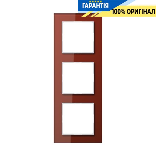 Рамка 3-а Jung AC583GLRT червоний оксид