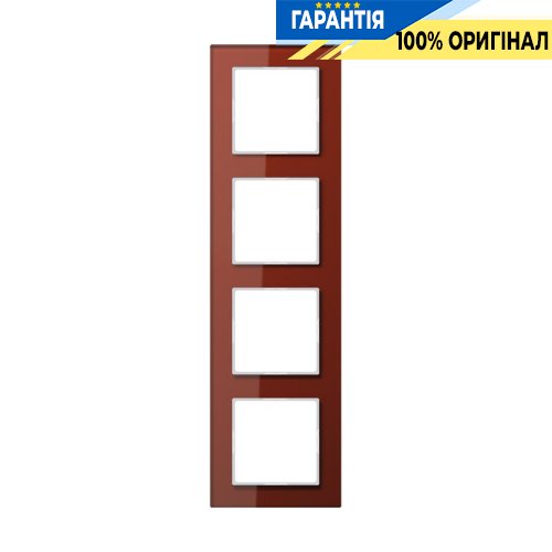 Рамка 4-я Jung AC584GLRT красный оксид