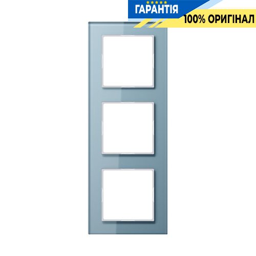 Рамка 3-а Jung AC583GLBLGR сіро-блакитний