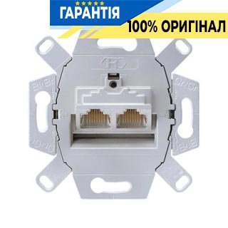 Механізм розетки комп'ютерної 2-ої роздільний кат.5е Jung UAE8-8UPOK5