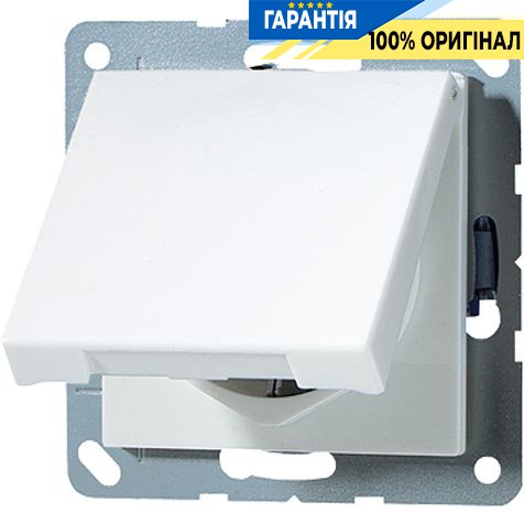 Розетка з з/к і кришкою IP44 Jung A520KLWW білий