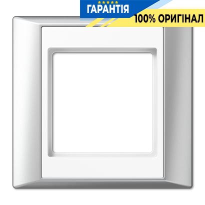 Рамка 1-а Jung AP581ALWW алюміній-білий