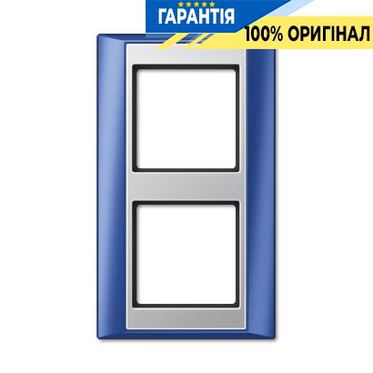 Рамка 2-я Jung AP582BLAL синий-алюминий