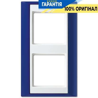 Рамка 2-я Jung AP582BLWW синий-белый