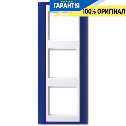 Рамка 3-я Jung AP583BLWW синий-белый