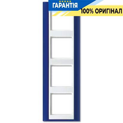 Рамка 4-я Jung AP584BLWW синий-белый