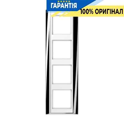 Рамка 4-я Jung AP584GCRWW хром-белый