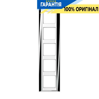 Рамка 5-а Jung AP585GCRWW хром-білий