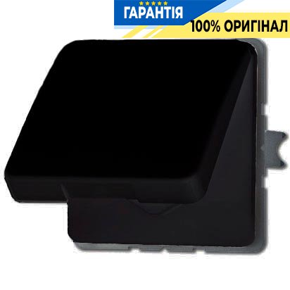 Розетка с з/к с крышкой Jung CD520WUSW черный