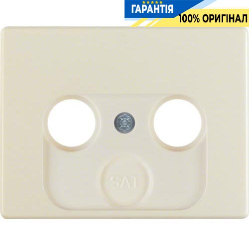 Накладка для антенної розетки 2/3 отв., біла глянсова, Berker ARSYS 12010112