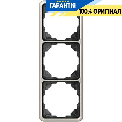 Рамка 3-а Jung CD583PT платина
