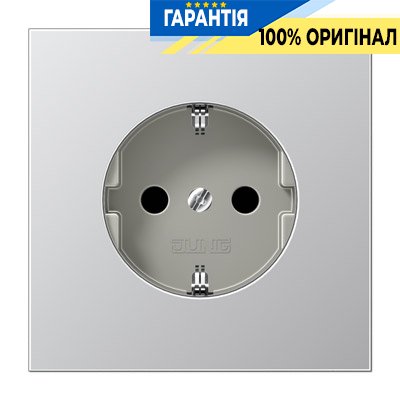 Розетка с заземлением и защитой Jung AL1521 KI Алюминий