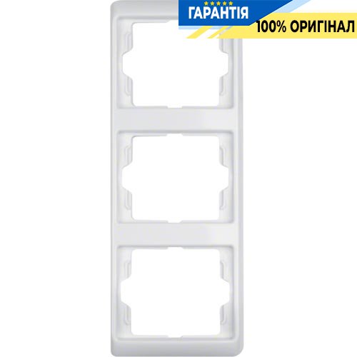Рамка 3-а, полярно-белая, вертикальная, ARSYS, Berker 13330069