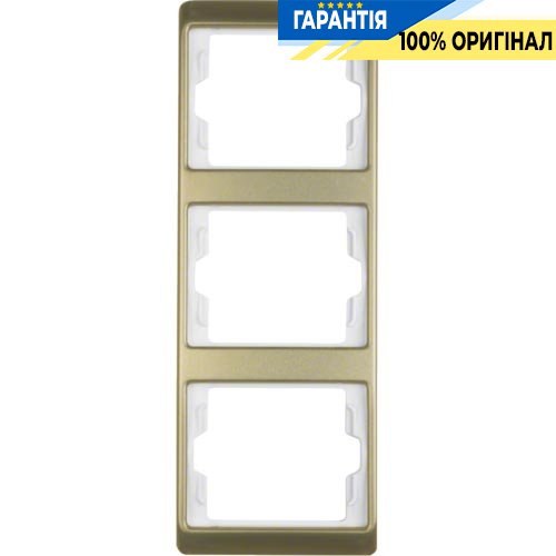 Рамка 3-а, золото, вертикальная, ARSYS, Berker 13340002