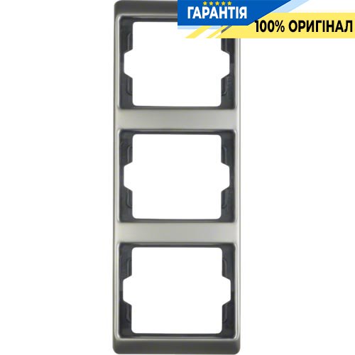 Рамка 3-а, нержавіюча сталь, верт., Berker ARSYS 13340004