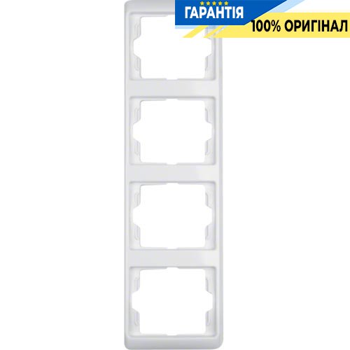 Рамка 4-а, полярно-белая, вертикальная, ARSYS, Berker 13430069