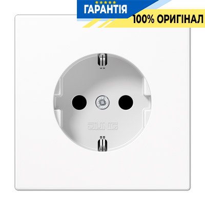 Розетка із заземленням і захистом Jung LS1521KIWW білий