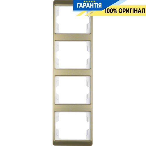 Рамка 4-а, золото, вертикальная, ARSYS, Berker 13440002