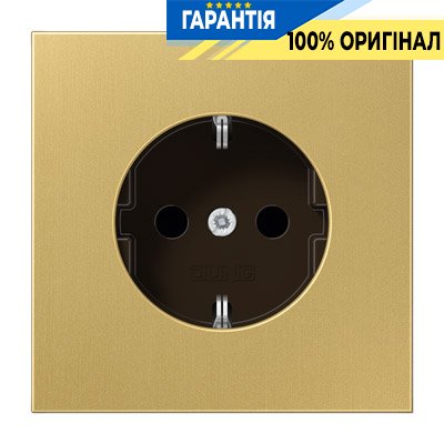 Розетка с заземлением и защитой Jung ME1520 KIC латунь Classic