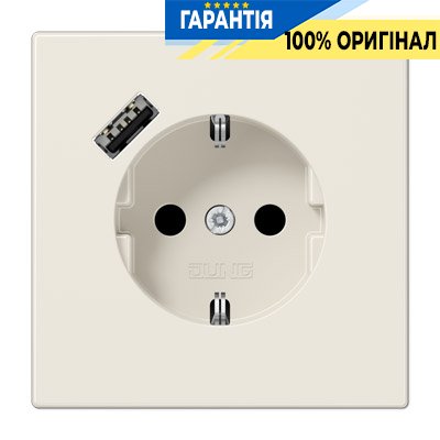 Розетка с з/к и USB-портом типа A, Jung ES1520-18A-L Edelstahl