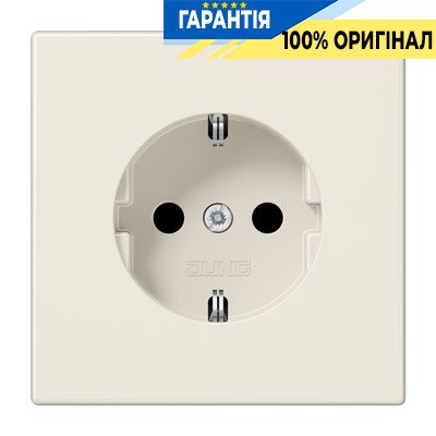 Розетка із заземленням і захистом Jung LS1521KI сл. кістка