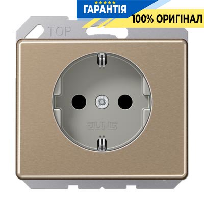 Розетка із заземленням Jung SL521GB бронза