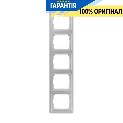 Рамка 5-а вертикальна Jung SL585SI срібло