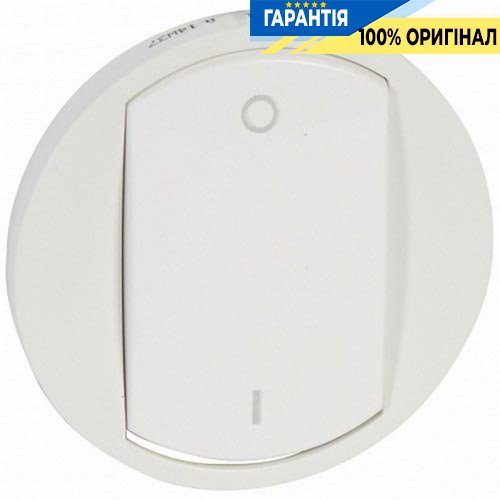 Накладка двухполюсного выключателя Legrand Celiane (белая) 68021