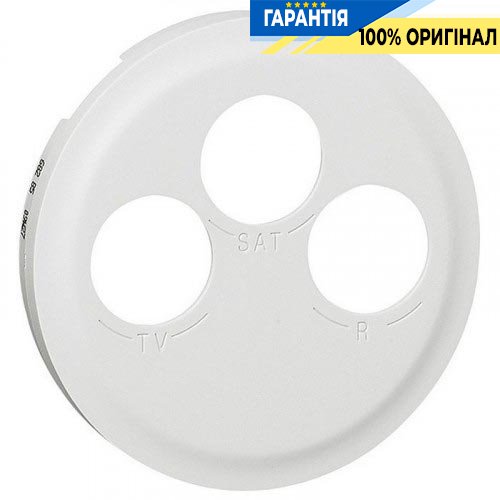 Накладка телевизионной розетки Legrand Celiane TV-FM-SAT белая 68285