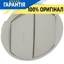 Накладка выключателя двухклавишного с подсветкой Legrand Celiane титан 68304