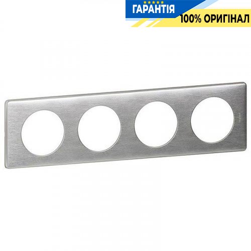 Рамка Legrand Celiane 4 поста алюминий 68924