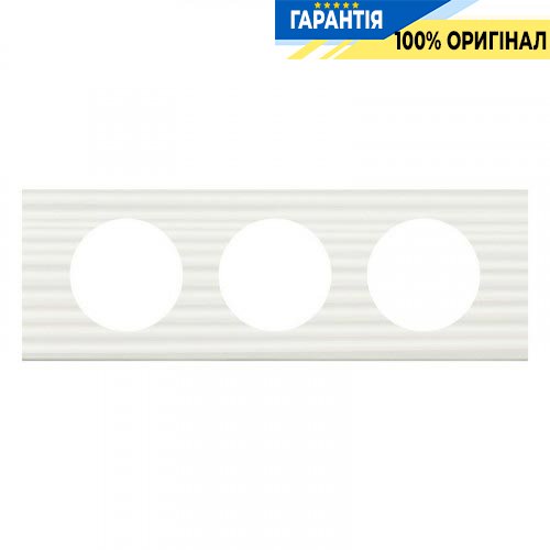 Рамка 3-а Legrand Celiane 69013, «Corian Білий Рельєф»