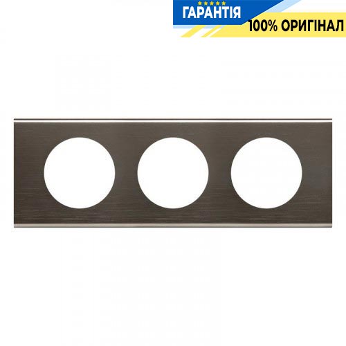 Рамка 3-я Legrand Celiane 69033, «Черный никель»