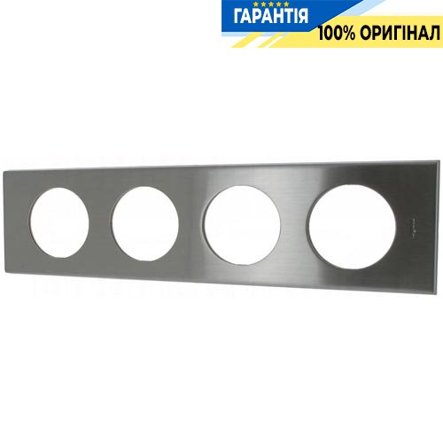 Рамка Legrand Celiane 69104 4 поста фактурная сталь