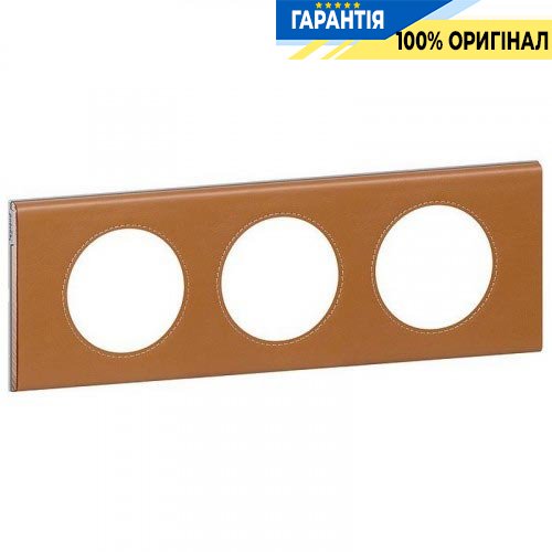 Рамка 3-я Legrand Celiane 69423, «Кожа Карамель»