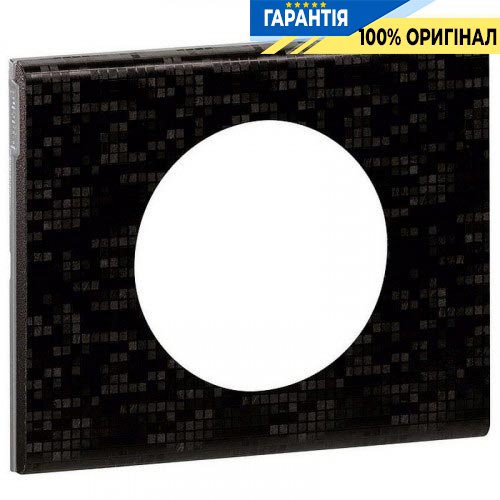 Рамка 1-я Legrand Celiane 69451, «Кожа Блэк Пиксел»